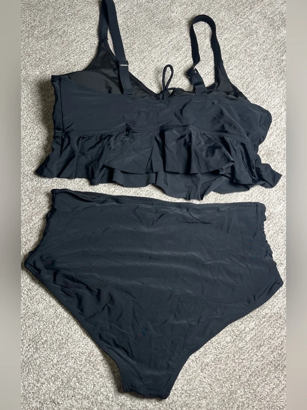 Plus Size Ruffle Bikini Set High Waisted Two Piece Tummy Control 18W. 2936/bb12